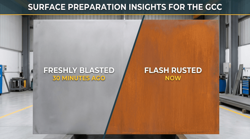 Proper Surface Preparation with Sandblasting before painting