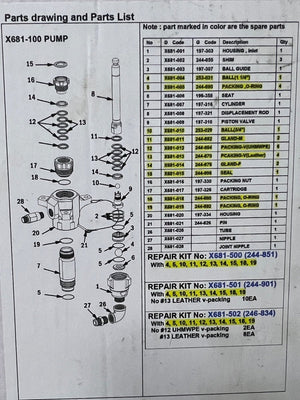 Repair Kit - Blastline Spraymaster Airless Spray Paint Pump - Blastline - Blastline Online